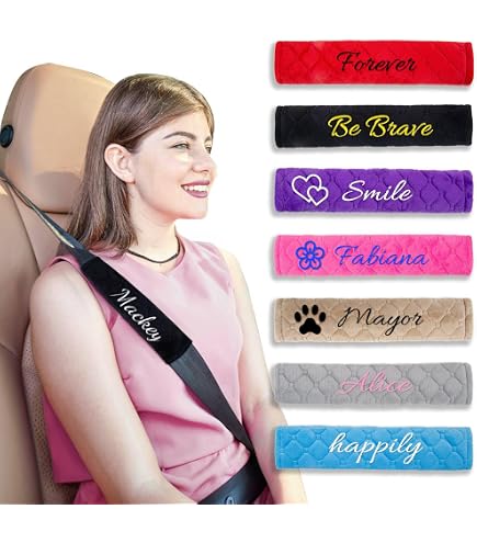 Cartoon Cute Car Seat Belt Cover Shoulder Pads Plush For Kids Children's Seat Be