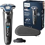 Philips Shaver Series 7000 - Rasoio elettrico da uomo, umido e asciutto, con tecnologia SkinIQ, rifinitore a scomparsa, base 