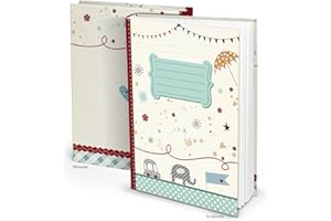 Logbuch-Verlag journal intime pour bébé - DIN A4 en couleur blanc, bleu et rouge - cadeau pour premiére année, naissance, baptême
