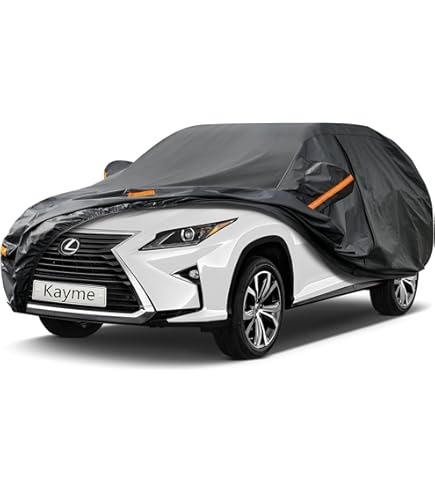 Hail Car Cover Protection For Lexus RX350/350 F Sport/350L/450h,Car Cover Hail Protection 5-Layer Waterproof All-Weather Snowproof, Windproof, UV & Sun Protection,Black - View #6