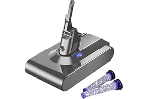BONADGET 6000mAh Batteria per Dyson V8 SV10, Batteria di Ricambio per Dyson V8 Animal Absolute Fluffy Motorhead Aspirapolvere portatile senza fili con 2 Filtri