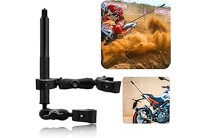 HAFOKO Motocykl Rower Kierownica Zacisk Uchwyt z 59" Niewidzialny Selfie Stick kompatybilny dla Insta 360 X4 X3 X2 X ONE RS R GO 3 Aluminium Stop Ciężki-Obowiązek Kamera Podwójnie Zacisk Uchwyt
