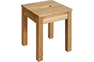 ‎KROK WOOD Krok Wood Hocker Tomas aus Massivholz 35x35x45 cm (Eiche, 1x mit Eingriff)