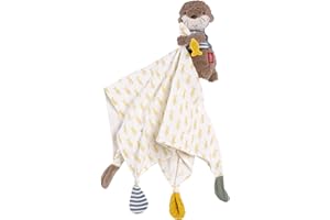 Fehn Chusta muślinowa wydra – pomoc w zasypianiu i chusta z pluszowym motywem z muślinu i uroczą figurką do zabawy – dla niemowląt i małych dzieci od 0+ miesięcy