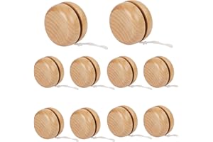 YOUXIAOR Yoyo Toy,10 Pièces Yoyos en Bois,Yoyo Jouets,Yoyo à Roulement à Billes Réactif Yoyo Divertissant pour Débutant,Jouets pour Pochette Cadeau pour Enfants, de Fêtes et de Célébrations