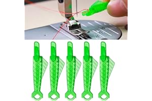 5PCS Nadeleinfädler für Nähmaschinen, Alluring Nadeleinfädler-Einfädelhilfe, Einfädler für Nadeln Nähmaschines Grüner Kunststoff Fisch für Handnähen und nähmaschinen