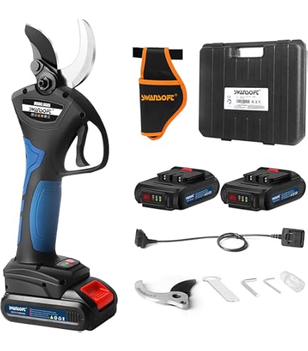 SWANSOFT 8605Pro Accu-snoeischaar 40 mm, 21 V, 2 x 4 Ah accu, 1050 W
