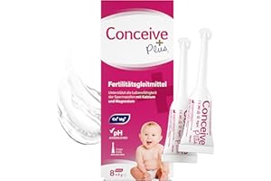 ‎CONCEIVE PLUS Conceive Plus Fruchtbarkeitsgleitmittel in Vorgefüllten Applikatoren, Spermienfreundliches Gleitmittel für Paare, die versuchen, ein Baby zu bekommen, Einmonatspackung mit 8 x 4g Applikatoren