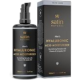Satin Naturel Bio Face Cream for Men 100ml | With Organic Aloe Vera, Hyaluronic Acid, Argan and Squalane Oil, Anti-Aging Mois