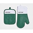 Pantone™ - Set da Cucina Composto da Guanto da Forno + Presina, in Cotone con Grip Antiscivolo in Silicone - Utili Accessori 
