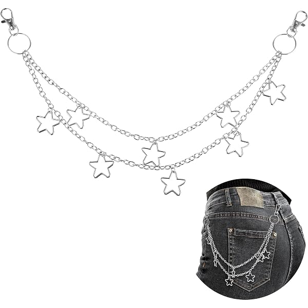 SAFIGLE Mehrlagige Taillenkette Aus Silber Mit Schm Produktbild-Vorschau 2