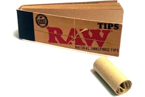500 Raw Rolling Papers filtertips (10 broschyrer om 50) standardstorlek vegan