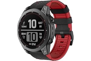 ISABAKE Leather Strap for Garmin EPIX/Fenix 6, 22mm QuickFit Watch Strap for Garmin MARQ, Fenix 7, Fenix 5, Approach S60