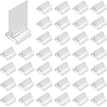 50 Stück Kartenständer Transparent Dreieck - Tischkartenhalter Plastik Für Fotos, Spielkarten, Preisschilder