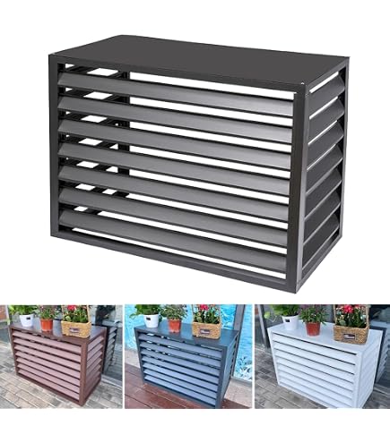 Telo Copri Climatizzatore Per Condizionatore - Misure 86x40x70 Cm, Colore Grigio