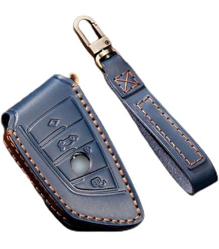 Étui à Clés BMW En Cuir Moka Avec Clip Acier Inoxydable - Réf 82-29-2-408-819 - Marron