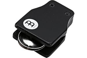 Meinl Percussion Cajon Jingle Castanet - Castanet with Steel Jingles and Velcro Fastener - Accessory for Instruments - Siam Oak, Black (WJC1-M)