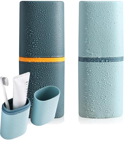 Porte-Brosse à Dents Bambou 21 Cm - Étui De Transport Écologique Biodégradable Pour Voyage