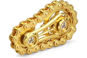 MECHANIKER Fidget Sprocket Chain, Assemble Fidget Spinner Ring Toys for Kids Adults, Metal Fidgeting Sensory Bike Chain Gears Cube, EDC Novelty Stress Relief Hand Finger Spinner Kinetic Desk Office Gift