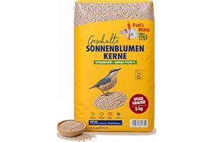 Produktabbildung: Paul´s Mühle - 5kg Sonnenblumenkerne geschält für Wildvögel Neue Ernte 2026 | Ganzjähriges, schalenloses Vogel