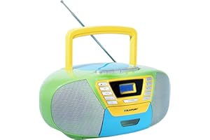 BLAUPUNKT CD Player Kinder, tragbarer CD-Spieler mit Radio & USB, Boombox mit MP3-Wiedergabe, Kinderradio mit CD Player, tragbarer CD Player Kinder, CD Player tragbar für Kinderzimmer & Reisen