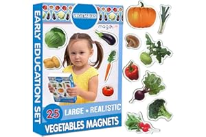 magdum Magnesy na lodówkę dla dzieci Warzywa – duży magnesy na lodówkę dla małych dzieci – magnesy na tablicę magnetyczną– magnesy na lodówkę– magnesy dla dzieci– tablica magnetyczna dla dzieci