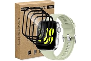 Sunyinice 4 Stück Displayschutz für Huawei Watch Fit 3 Panzerglas, Schutz Glas Folie für Huawei Watch Fit 3 Schutzfolie, Bruchsicher Kratzfest Weich TPU Folie, HD Displayschutzfolie, Anti-Bläschen