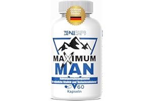 ZENICAPS MAXIMUM MAN Original | Für aktive Männer – mit Zink für den Testosteronspiegel* | Einfache Anwendung | mit L-Arginin, Tribulus Terrestris, Maca, Ashwaganda