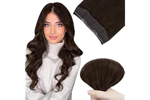 Easyouth Wire Hair Extensions Real Human Hair Brown Wire Extensions Human Hair Darkest Brown Wire Human Hair Extensions Brown Remy Hair 12 Inch 70g