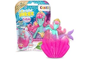 INKEE Surprise GALUPY MERMAID | Einhorn Badebombe mit Überraschung, Kinder Badekugeln in Muschelform mit Meerjungfrau Figuren & Zuckerwatte Aroma