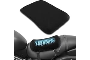 WODHMIEY Motorcycle Cushion, Motorcycle Shock Absorbing Cushion, with Hollow Structure, Breathable Mesh Cover, Elastic Gel, Pressure Release, High Resilience TPE, Fit for