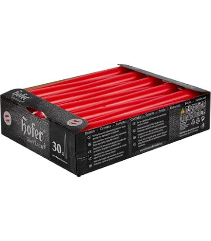 Lot De 12 Bougies Rondes Rouges - Diamètre 7 Cm - Sans Parfum - Temps De Combustion Environ 16 Heures - Cire De Paraffine