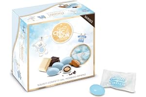 Buratti Confetti alla Mandorla Ricoperta di Cioccolato, Tenerezze Vassoio Azzurro - 500 g