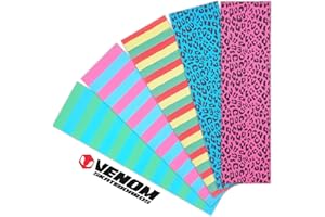 Venom Skateboards Griptape Pro Long Lasting Grip Tape for Skateboards 9" x 33" Skateboard Grip Tape - Skate Board Grip Tape For Skateboard Decks - Skateboard Accessories - Neon