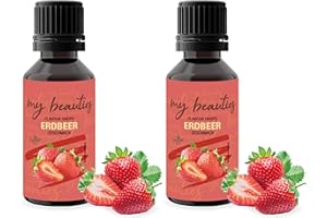 my beauties - Flavour Drops 2x 30 ml - Erdbeere - Aroma Tropfen für Lebensmittel - zuckerfrei und kalorienarm