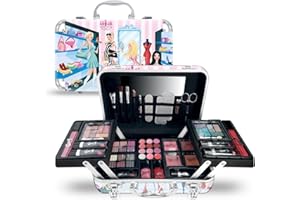 GLOSS ! Walizka do makijażu – zestaw do makijażu dla kobiet – zestaw prezentowy na Boże Narodzenie – pomysł na prezent na urodziny, dla nauczyciela, na Walentynki, Dzień Matki – zestaw kosmetyczny