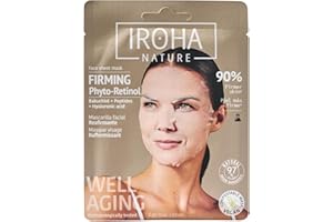 Iroha Nature - Mascarilla Facial Tisú Reafirmante y Anti-Edad con Phyto Retinol y Péptidos | Firmeza y Elasticidad | Resultados en 15 Minutos | Cruelty-Free