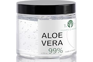 Gel d'Aloe Vera Pur 100% Naturel 250 ml Aloe Vera Bio Pure Gel d'Aloe Vera Cheveux Hydratant Visage Corps Après rasage Après soleil After Sun