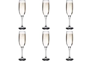 Argon Tableware Flûtes à Champagne - Coffret Cadeau de 6 Verres - 220 ML