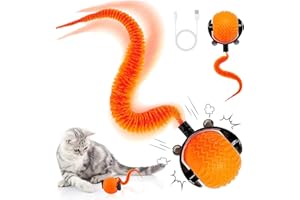 Taozoey Giocattolo Interattivo per Gatti, Pallina Interattiva per Gatti, Giochi Interattivi per Gatti, Giochi per Gatti in Casa, Giocattoli Elettrici per Gatti, Palla Giocattolo Gatti con Luci a LED