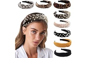 DRESHOW 8 Stück Damen Stirnband Kopfband Haarband Turban Elastische Kopf Wickeln Niedlich Haarschmuck für Mädchen