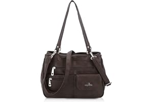 Angel Kiss Tasche Leder Damenhandtasche Schultertasche Handtaschen Wasserdicht Tragetasche Multifunktionale Henkeltasche Umhängetasche Groß für Arbeit Schule Shopper Reise Kaffee