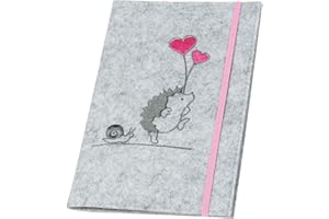 luxdag U-Heft Hülle mit Gummiband aus Filz (Farbe & Motiv wählbar) - Hülle für Kinderuntersuchungsheft & Impfpass - Organizer - Geschenk für werdende Mütter & Baby