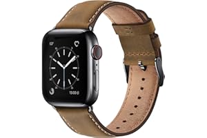 SUNFWR Lederarmbänder kompatibel mit Apple Watch, 49 mm, 45 mm, 44 mm, 42 mm, für Männer und Frauen, hochwertiges Echtleder-Ersatzarmband für iWatch Ultra SE2 SE Serie 8 7 6 5 4 3 2 1