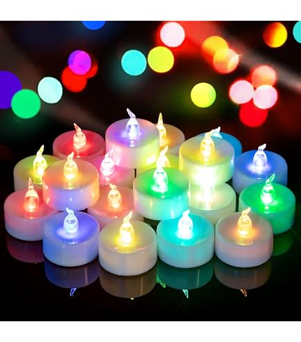 daphomeu Candela LED Con Telecomando 12 Pezzi, Senza Fiamma, Con Funzione Timer, Candela