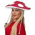 ComfyCamper Mushroom Hat Costume - Fedora Hat Red Cap - Women Woman Lady Girls Adult - Cosplay Roleplay Accessories Halloween