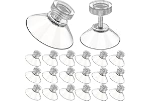 deegbbyi 20 x sugkoppar Ø 30 mm, med gänga M4 x 10 mm, räfflade muttrar, klar PVC-sugkopp, superstark sugkrok, för campingbil, fönster, badrum, skåpbil