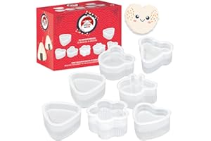 ORIGINAL CUP Moldes para Onigiri Takonashi® - 7 Moldes Divertidos para Onigiris con Diferentes Formas - Animales, Estrella, Corazón, Triangulo - Sushis Divertidas - Kit de Cocina Japonesa - OriginalCorner®