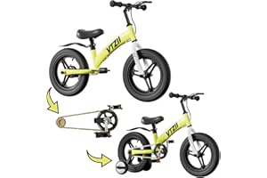 VTZII Balance Bike 2 in 1 with Pedals Brake Training Wheels Kickstand Pneumatic tyre,for Kids 2-7 Years Old,Kids Bike 12 14 16 inch