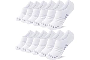 SockWaddles Invisible Trainer Socks Womens, No Show Ankle Socks, Non Slip Cushioned Anti Blister Sports Socks, Ladies Girls Low Cut Cotton Short Socks for Running, School, Gym and Casual, 6 Pairs